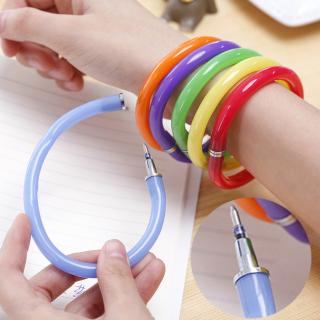 Creative Flexible Ball Pen Cute Soft Plastic Bangle Bracelet Ballpoint_1
